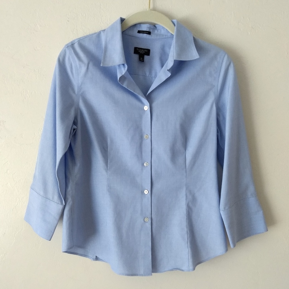 Wrinkle Resistant Blue Button Down